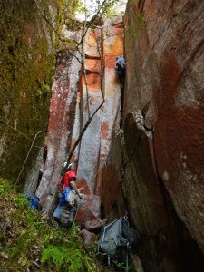 Eben on the FA of Dancing with Dragons