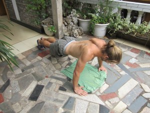 Push ups with a plus 