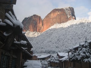 Usually snows once a winter in Li Ming creating a stunner