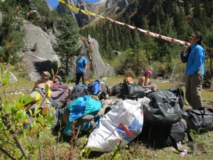 Looking up to the objective