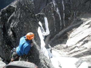 Looking over the edge of the ridge
